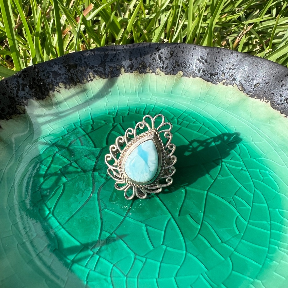 Genuine Larimar Ring - image 4